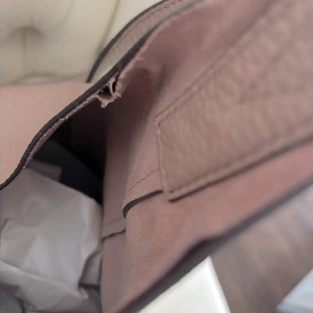 Michael Kors Junie pebbled leather hobo shoulder bag pinkish beige